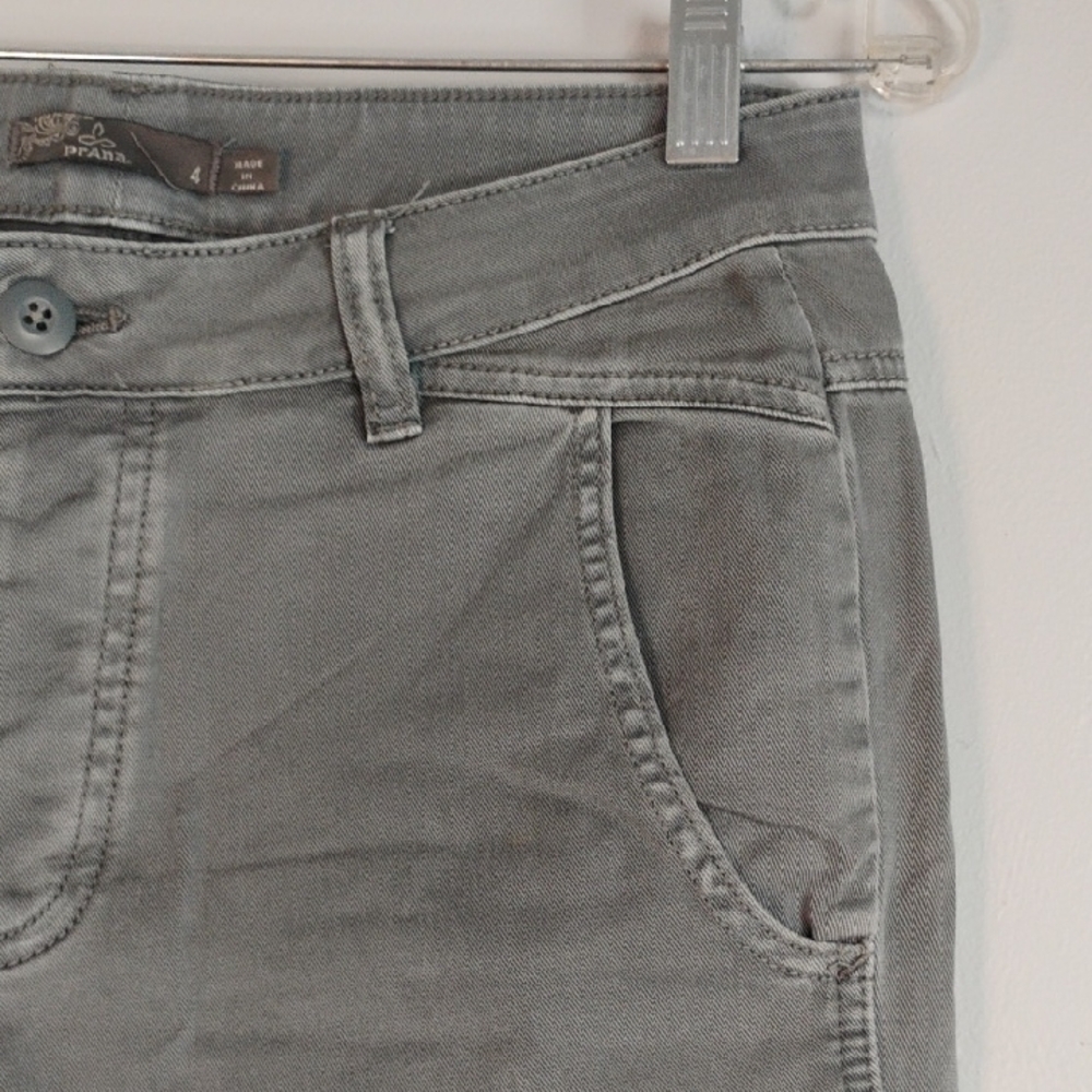 Prana Charcoal Gray Buttoned Fly Closure Women's Pants Size 4 Casual Office City - Picture 6 of 9